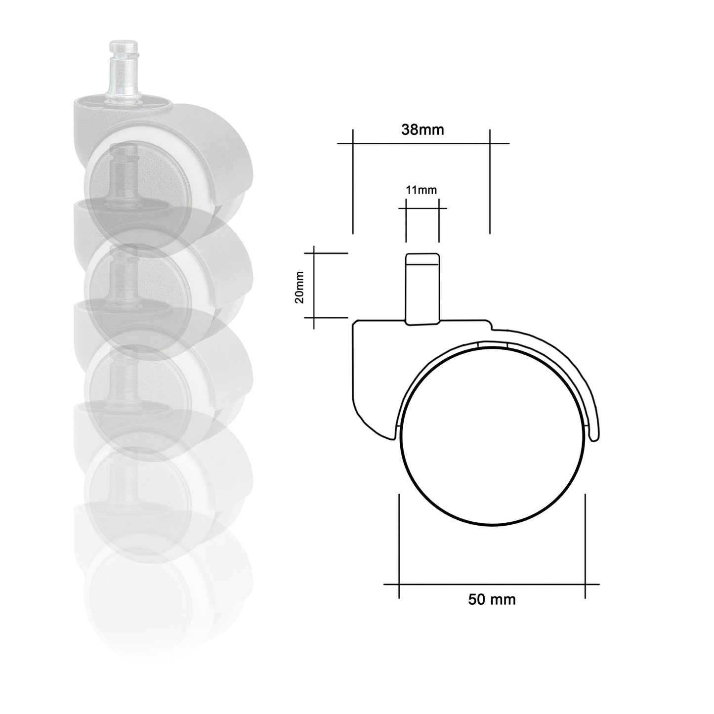 Wheels DRS-50-D (rubberized)