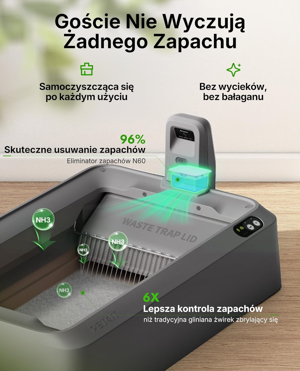 Automatyczna Kuweta Samoczyszcząca PETKIT z kamerą AI