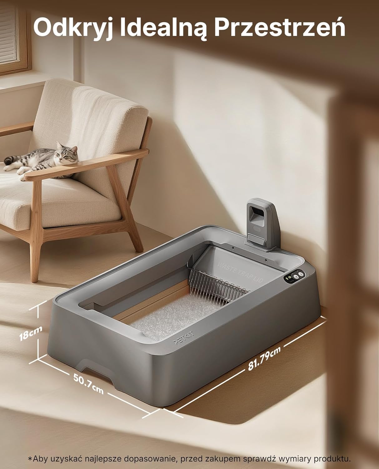 Automatyczna Kuweta Samoczyszcząca PETKIT z kamerą AI